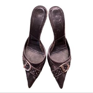Christian Dior Logo Mules Vintage sz 10